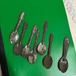 Vintage Toy Metal Spoons Lot/7